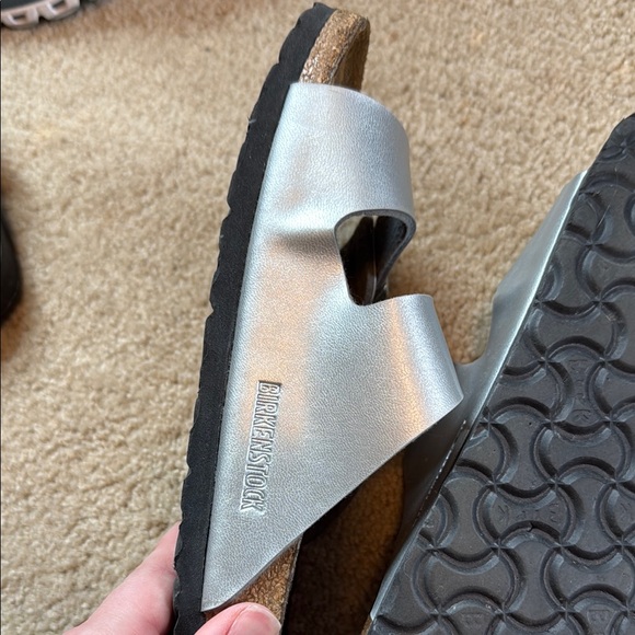 Women’s Birkenstock Silver Sandals - Picture 4 of 10